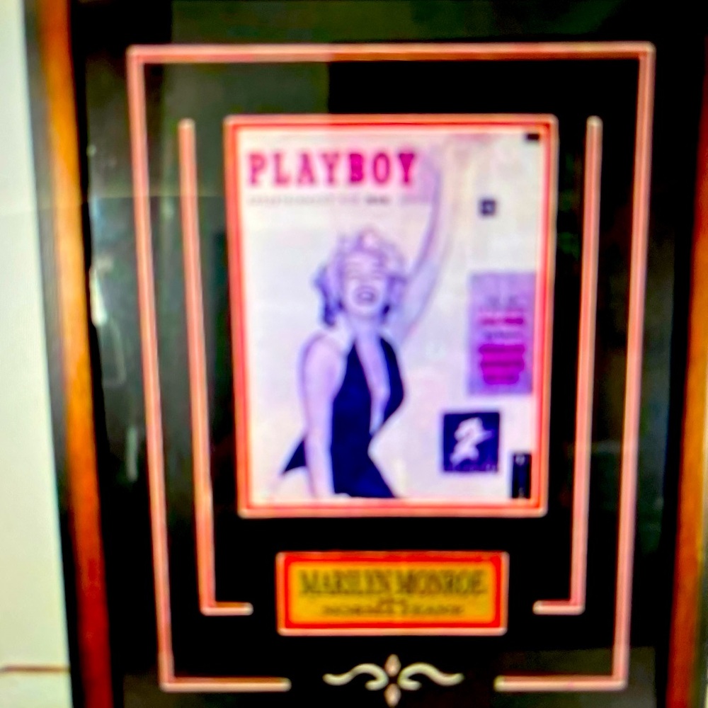 Original 1953 Marilyn Monroe Playboy Cover Art framed beautifully